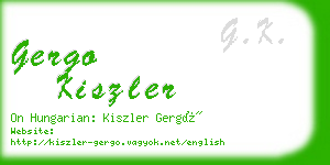 gergo kiszler business card